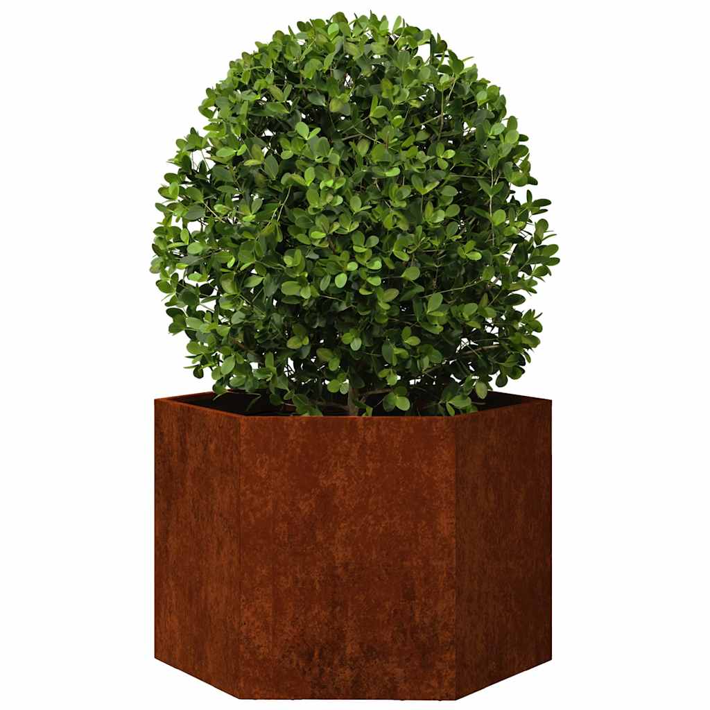 Vidaxx jardinière rouillé 60x60x45 cm acier corten