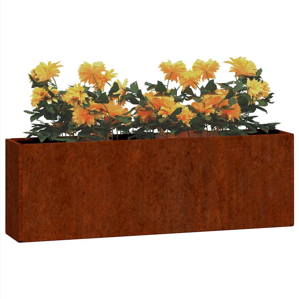 Vidaxx jardinières murales 2 pcs 53x10x17 cm acier corten rouillé