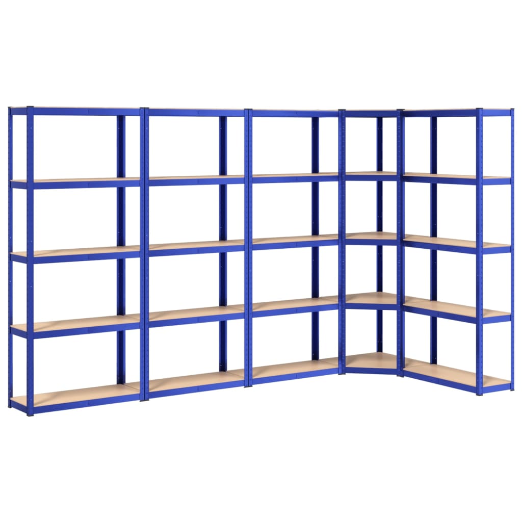 VidaXL Étagère de rangement 5 couches 5 pcs acier bois traité bleu