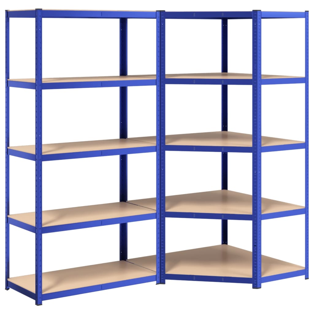 VidaXL Étagère de rangement 5 couches 2 pcs acier bois traité bleu