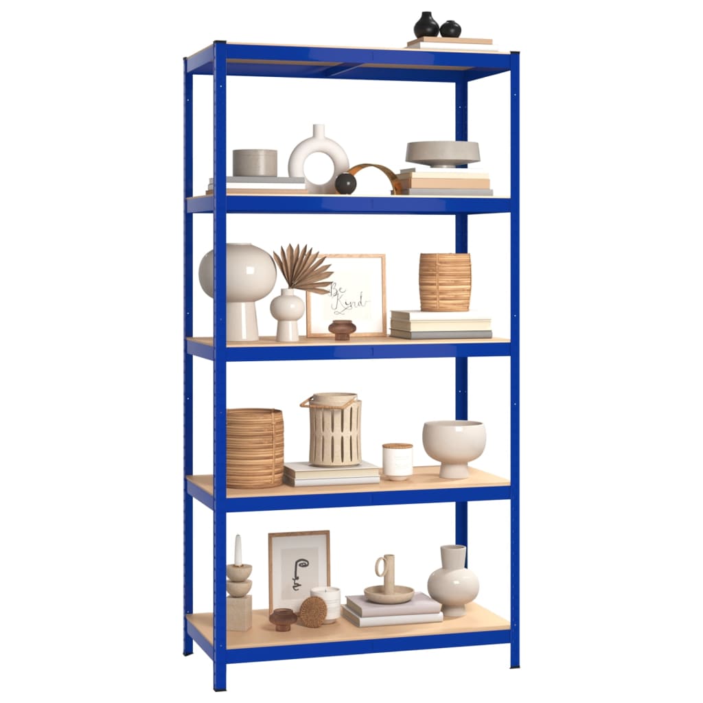 VidaXL Étagère de rangement 5 couches 5 pcs acier bois traité bleu