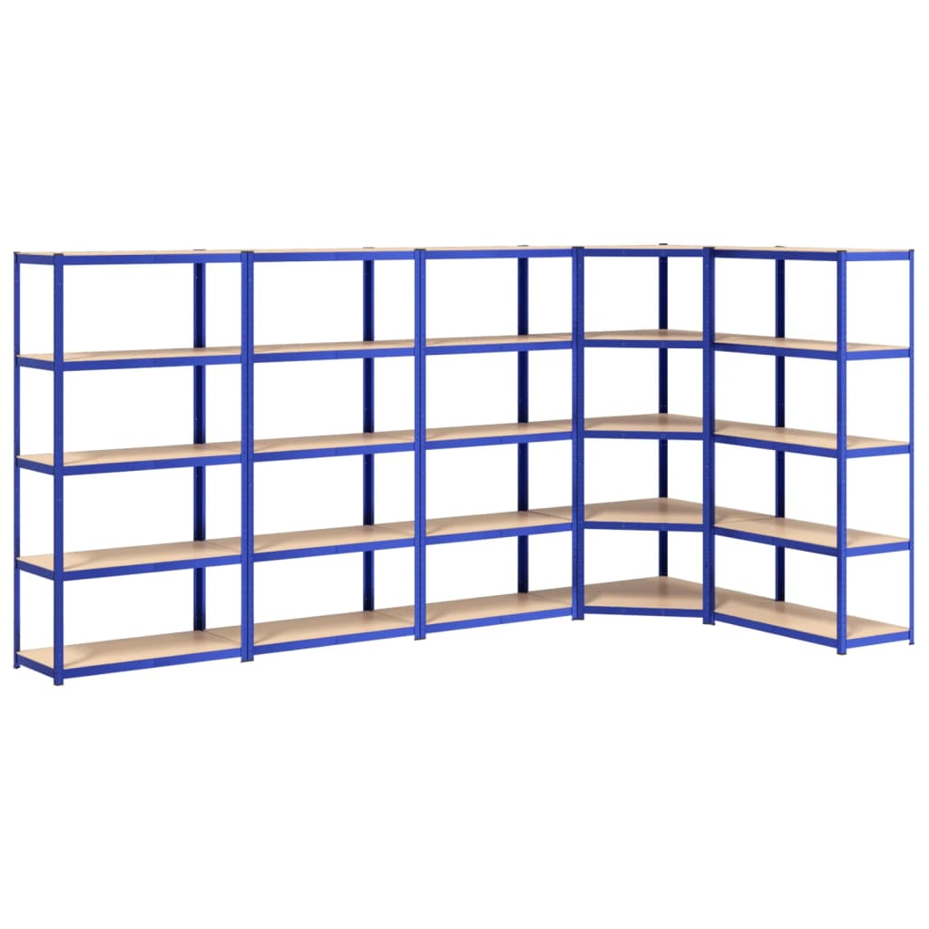 VidaXL Étagère de rangement 5 couches 5 pcs acier bois traité bleu