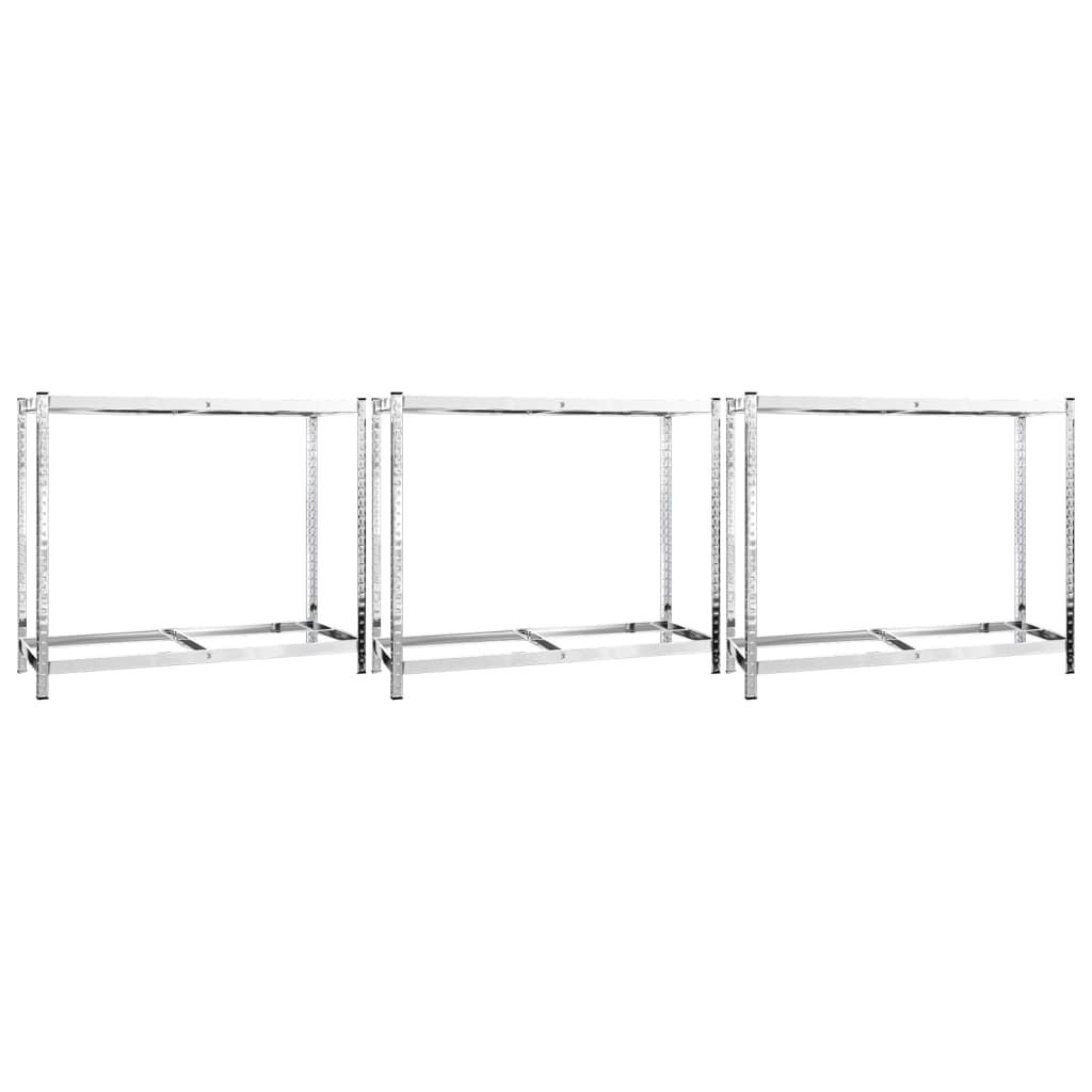 VidaXL Porte-pneus 2 couches 3 pcs 110x40x110 cm acier couleur argent
