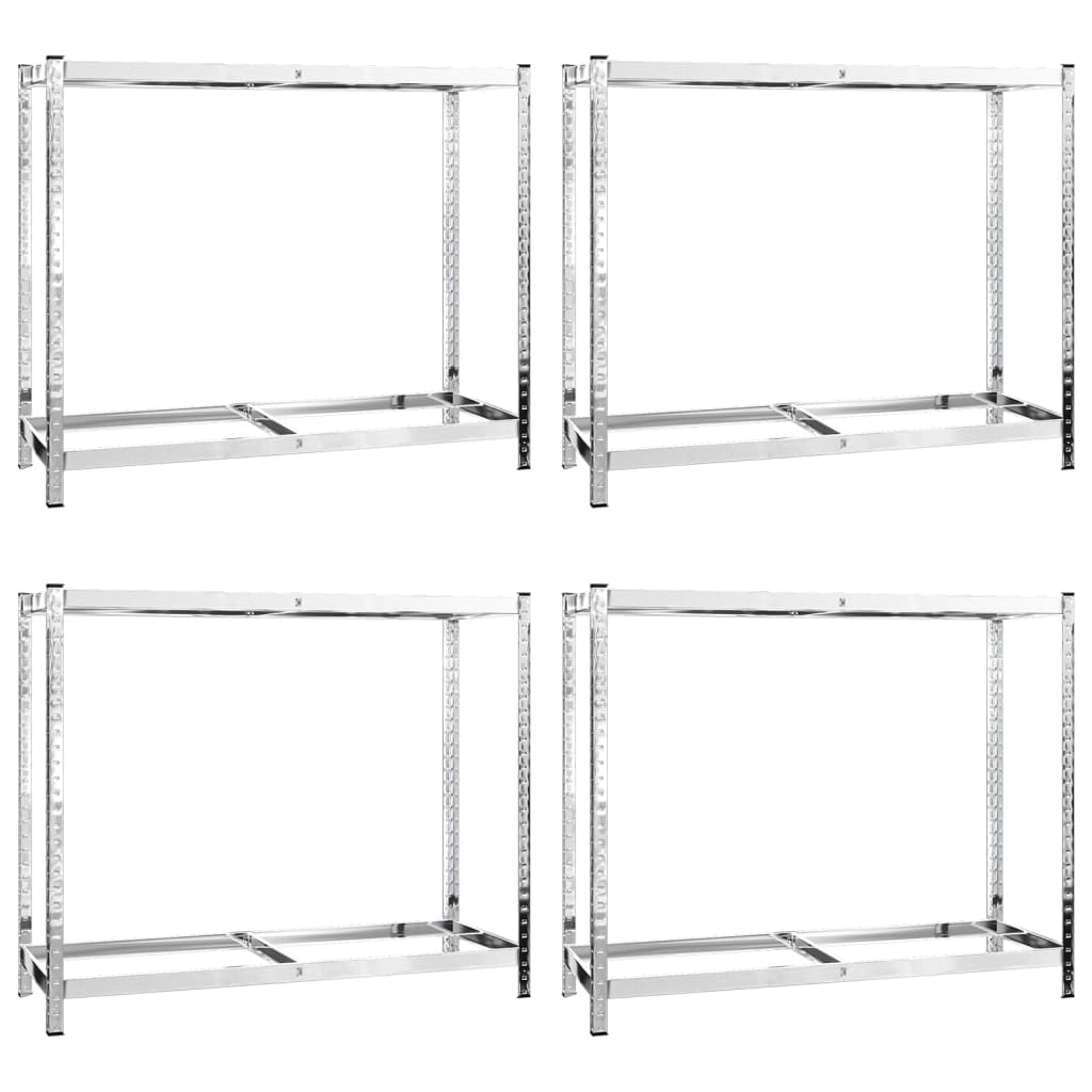 VidaXL Porte-pneus 2 couches 4 pcs 110x40x110 cm acier couleur argent