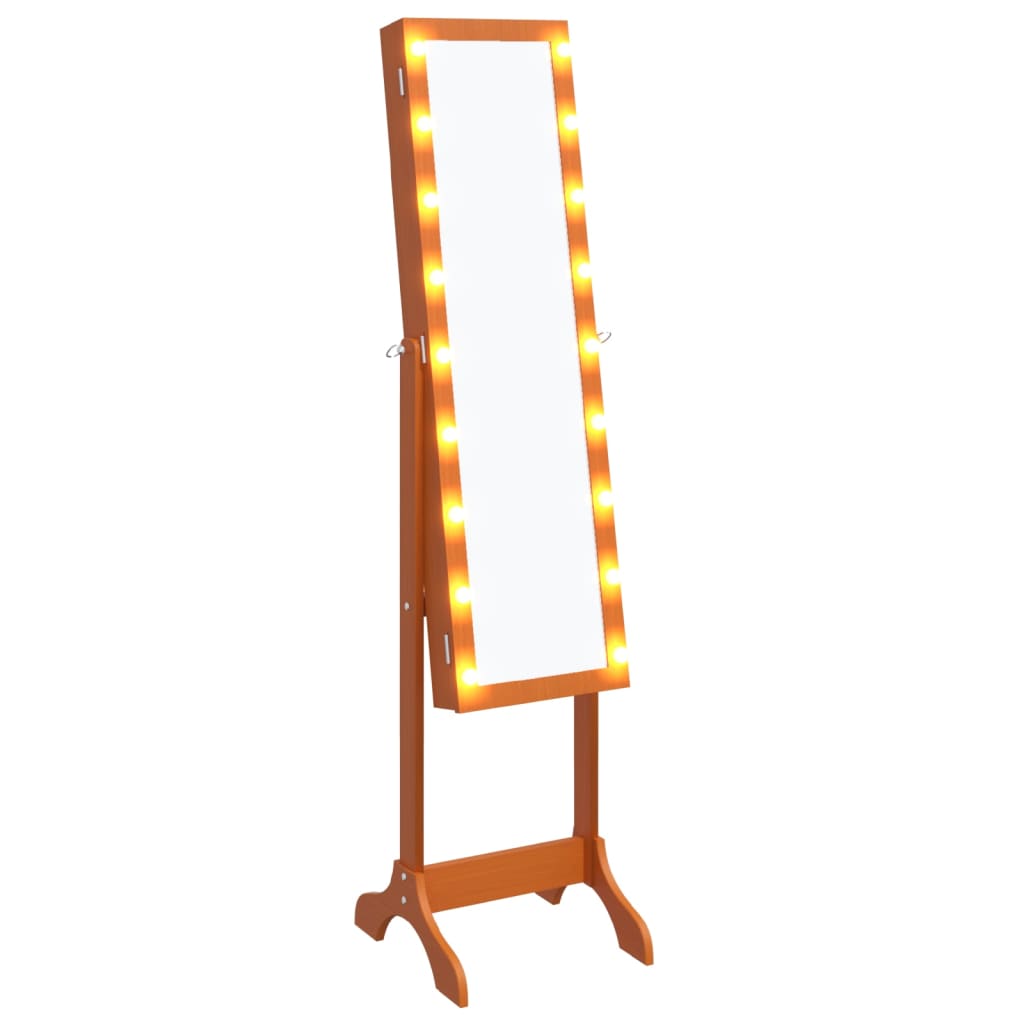 Miroir sur pied Vidaxx avec LED 34x37x146 cm