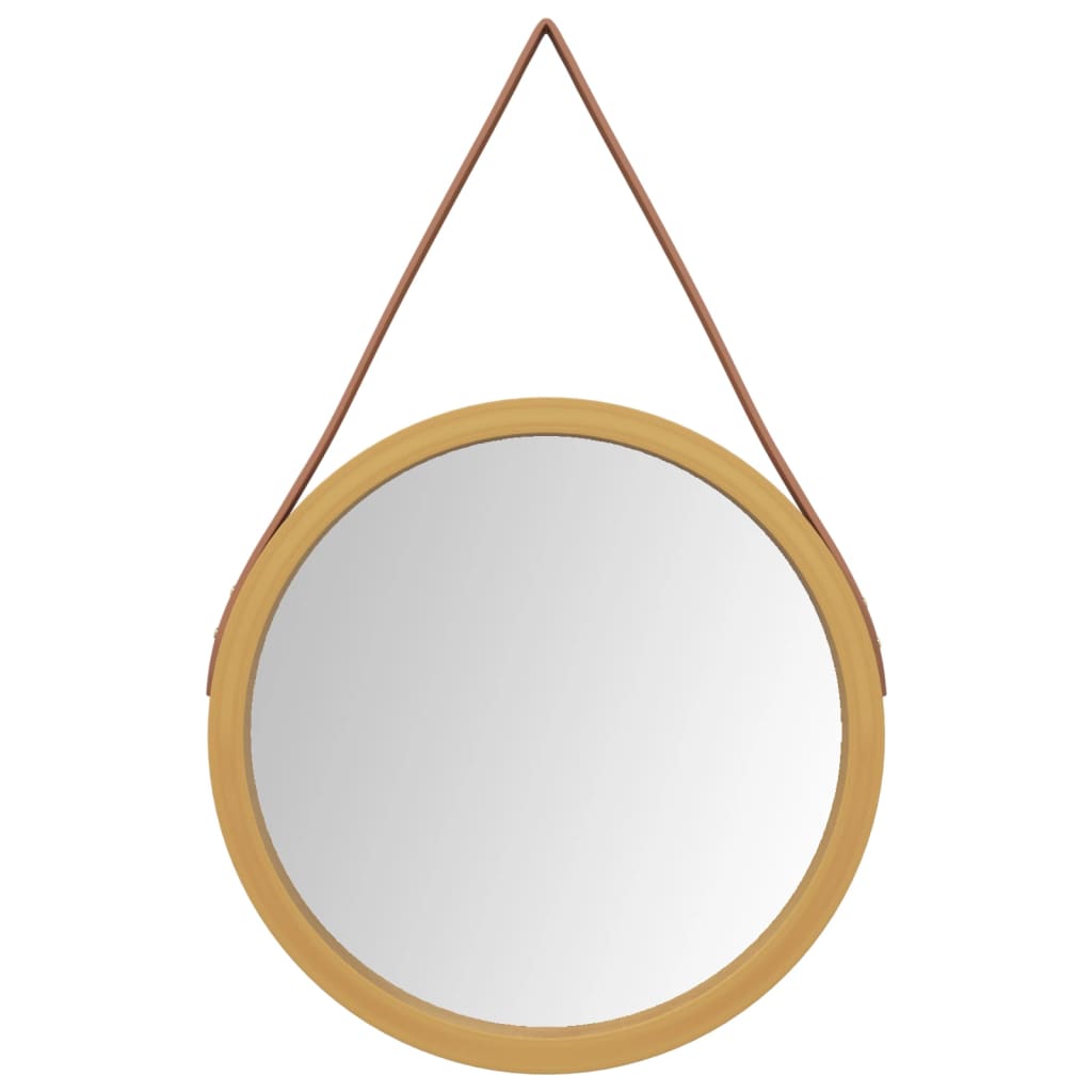 VidaXL Miroir mural avec bande Ø 35 cm doré
