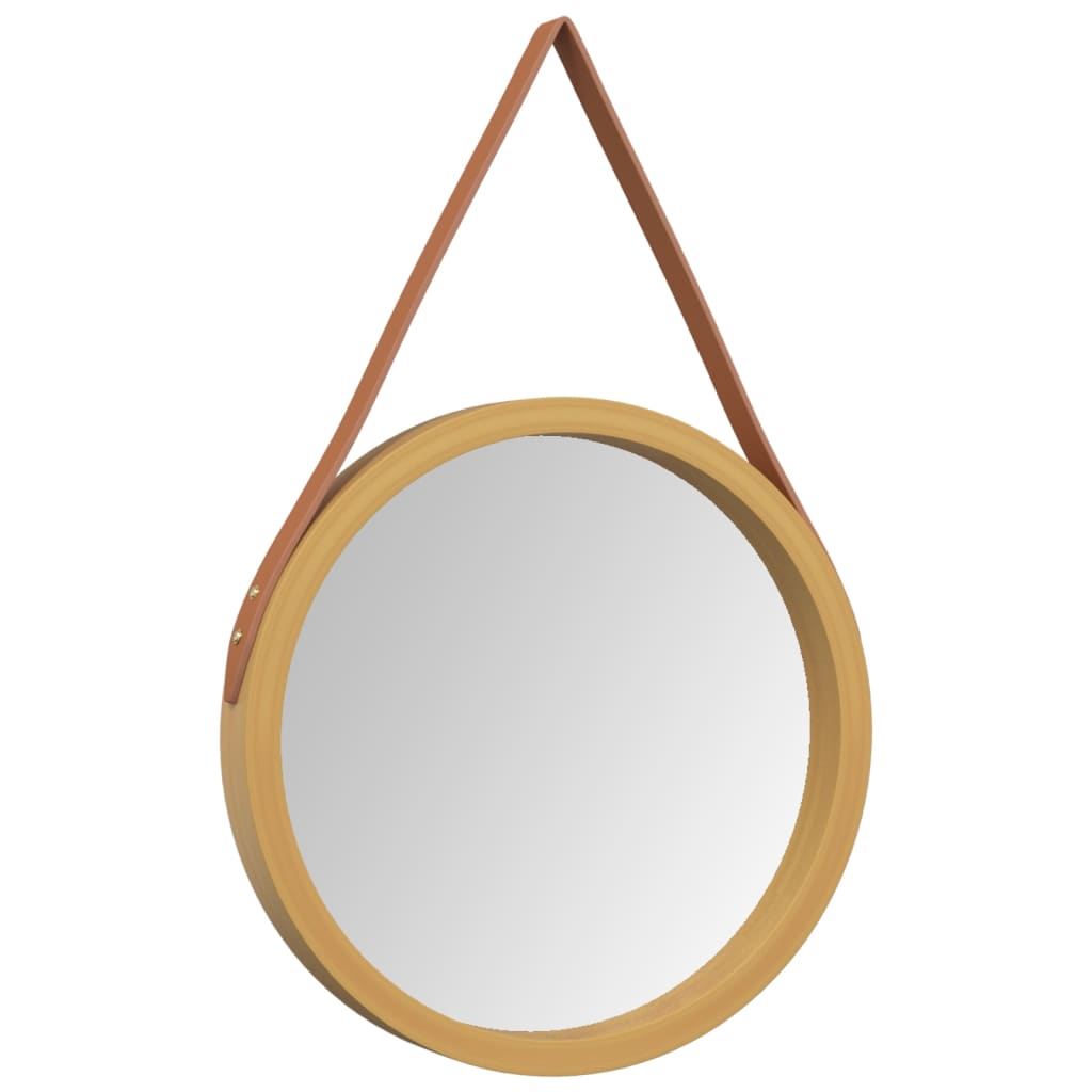 VidaXL Miroir mural avec bande Ø 35 cm doré
