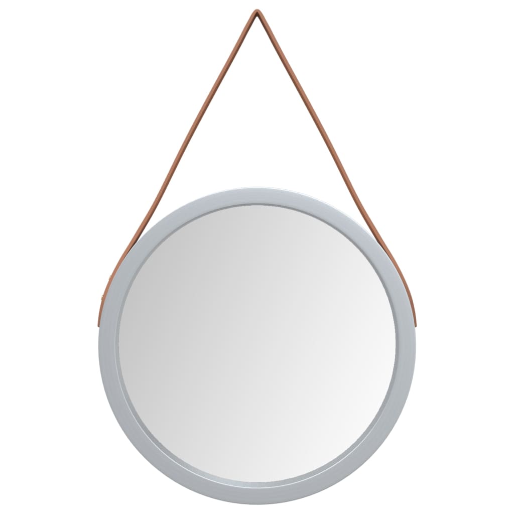 Vidaxxl miroir mural avec bande ø 35 cm argenté