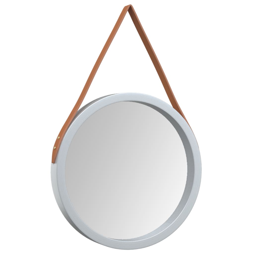 Vidaxxl miroir mural avec bande ø 35 cm argenté