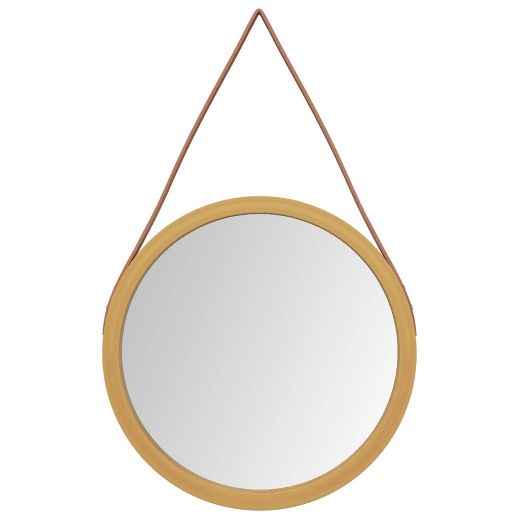 Miroir mural Vidaxx avec bande ø 45 cm doré