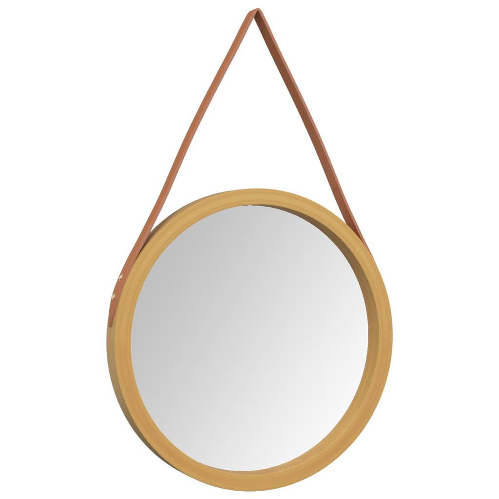 Miroir mural Vidaxx avec bande ø 45 cm doré