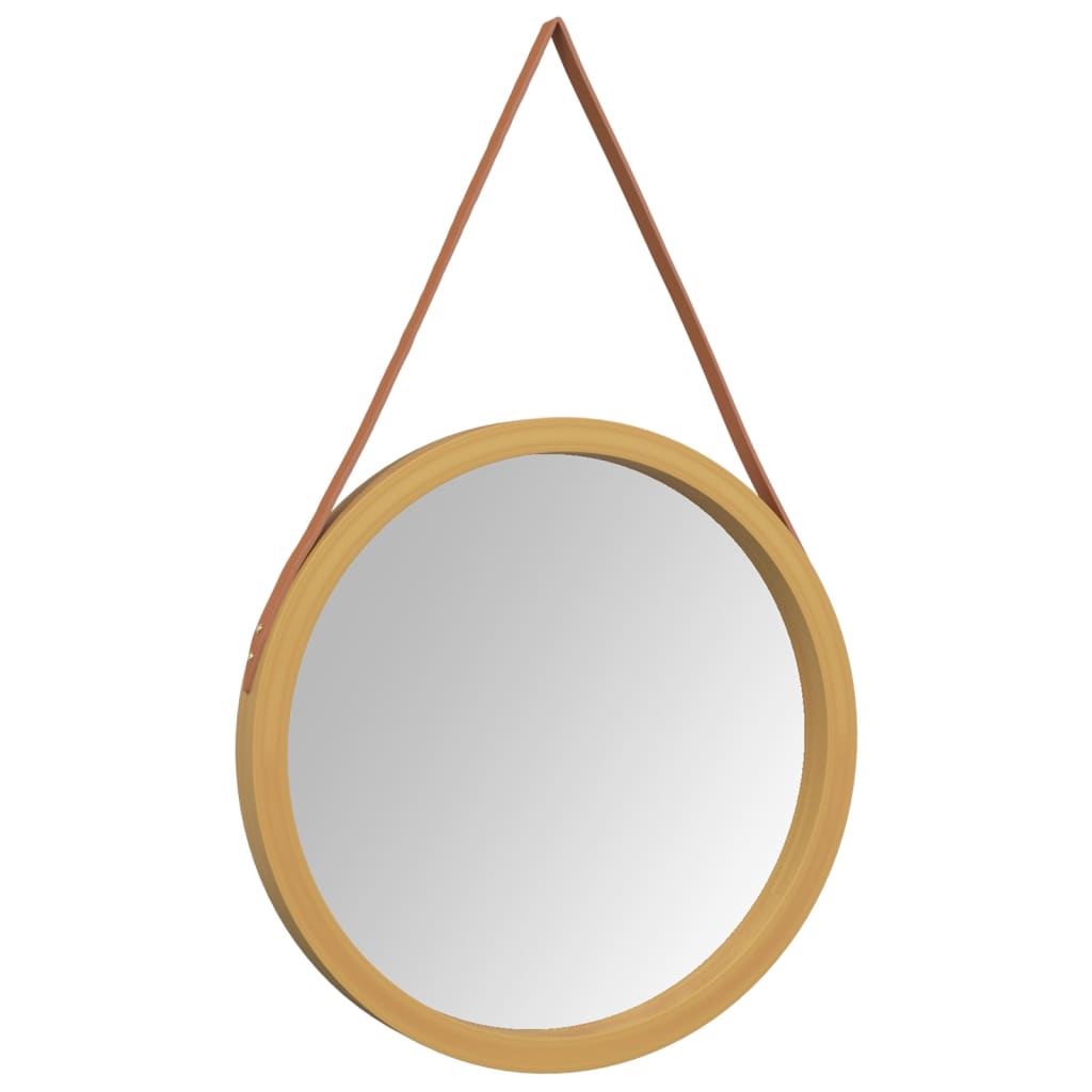 Vidaxxl miroir mural avec bande ø 55 cm doré
