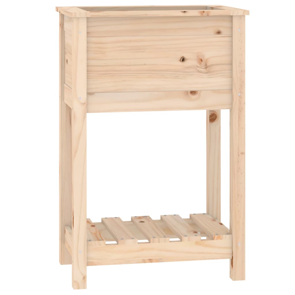 Vidaxx jardinière avec étagère 54x34,5x81 cm bois de pin massif