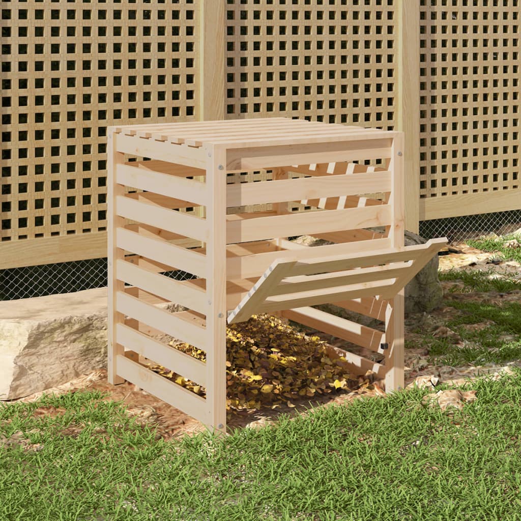 Vidaxx bac à compost 63,5x63,5x77,5 cm bois de pin massif