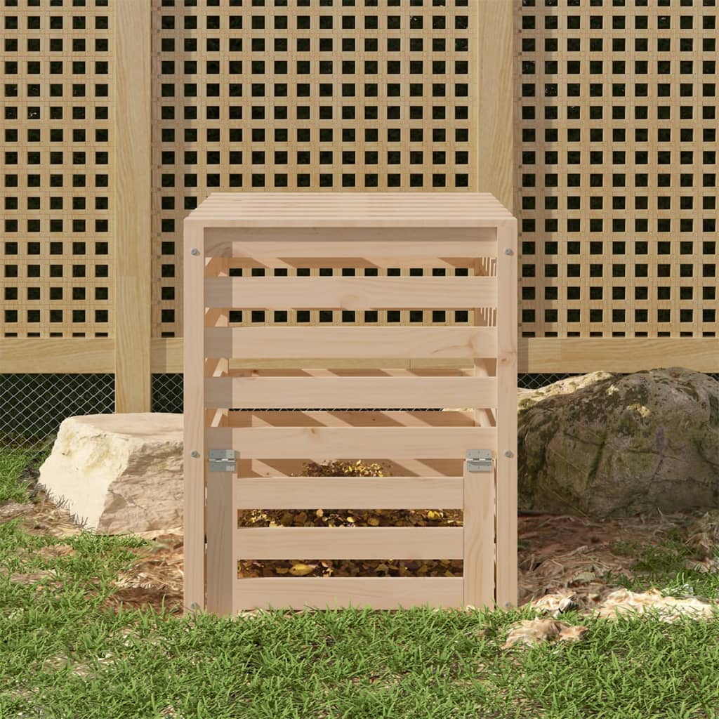 Vidaxx bac à compost 63,5x63,5x77,5 cm bois de pin massif