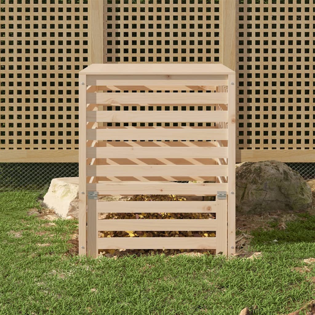 Vidaxx bac à compost 82,5x82,5x99,5 cm bois de pin massif