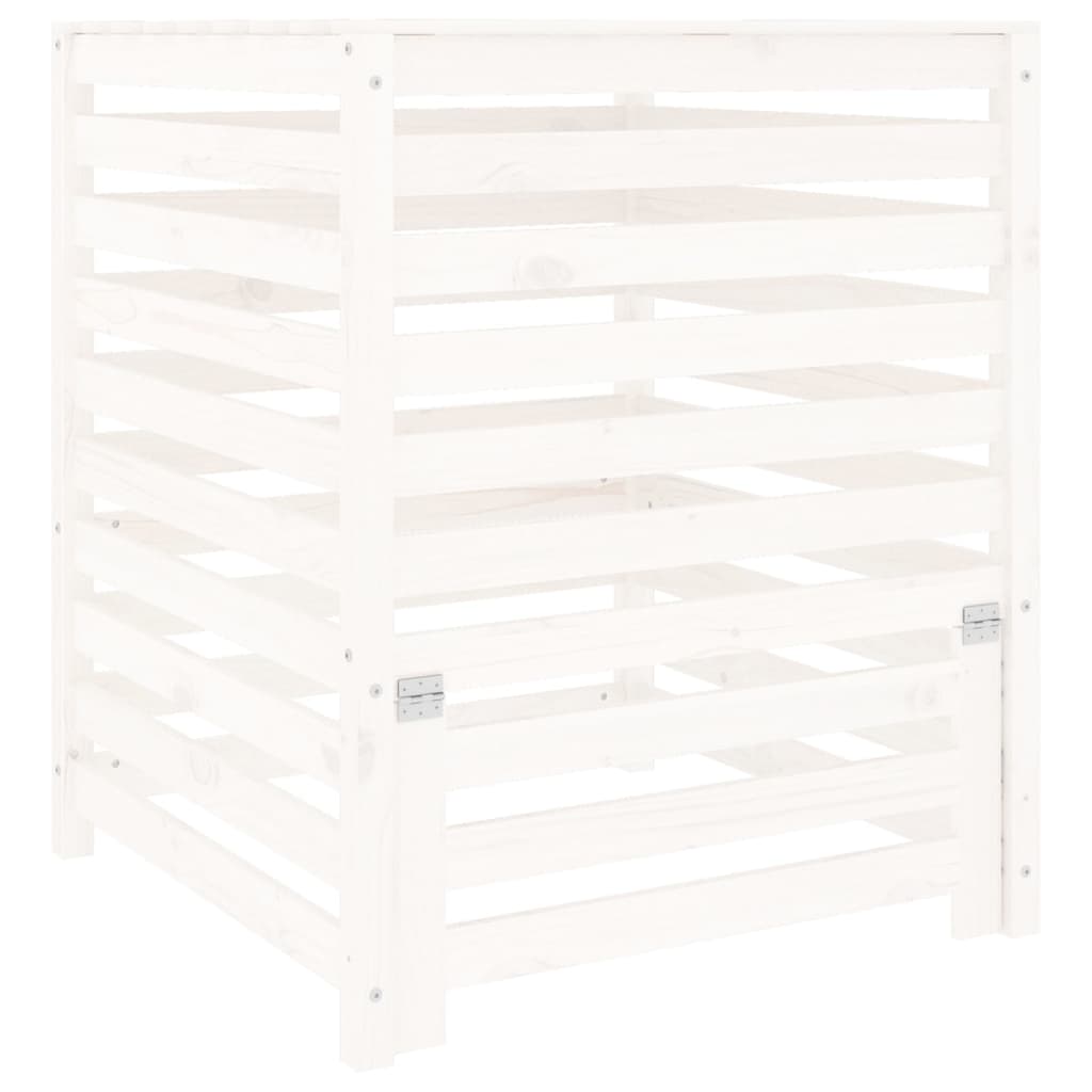 Vidaxx bac à compost 82,5x82,5x99,5 cm bois de pin massif blanc