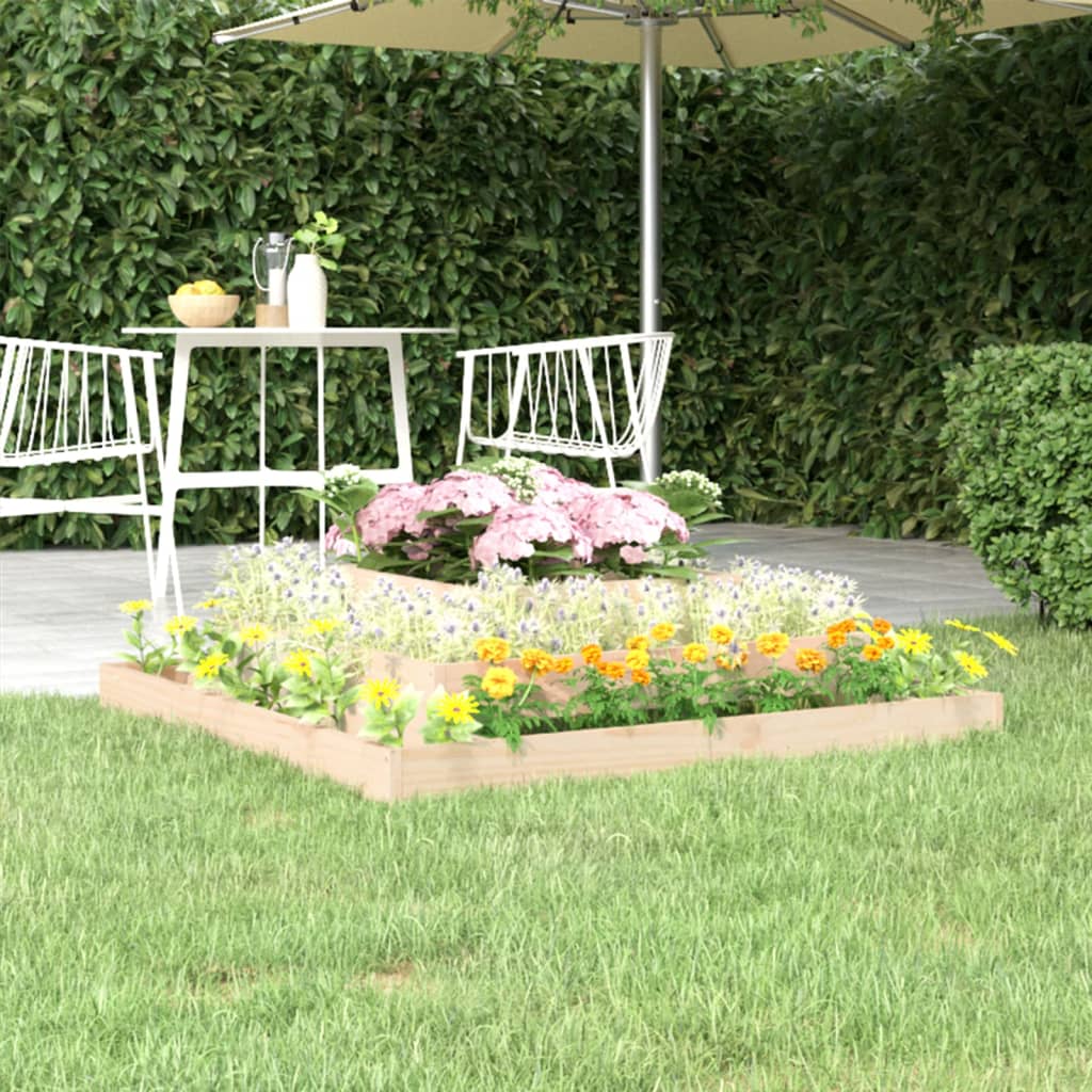VidaXL Jardinière 110x110x27 cm bois de pin massif