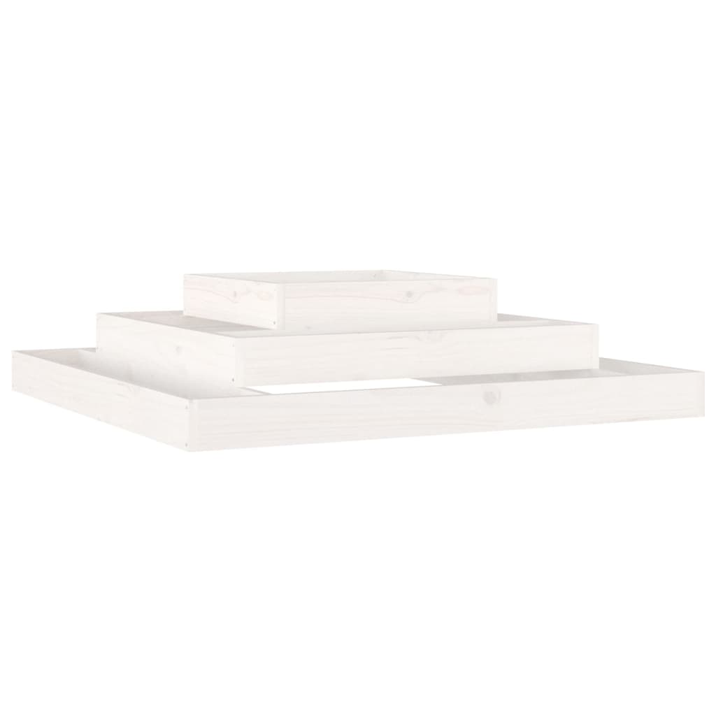 Vidaxx jardinière 110x110x27 cm bois de pin massif blanc