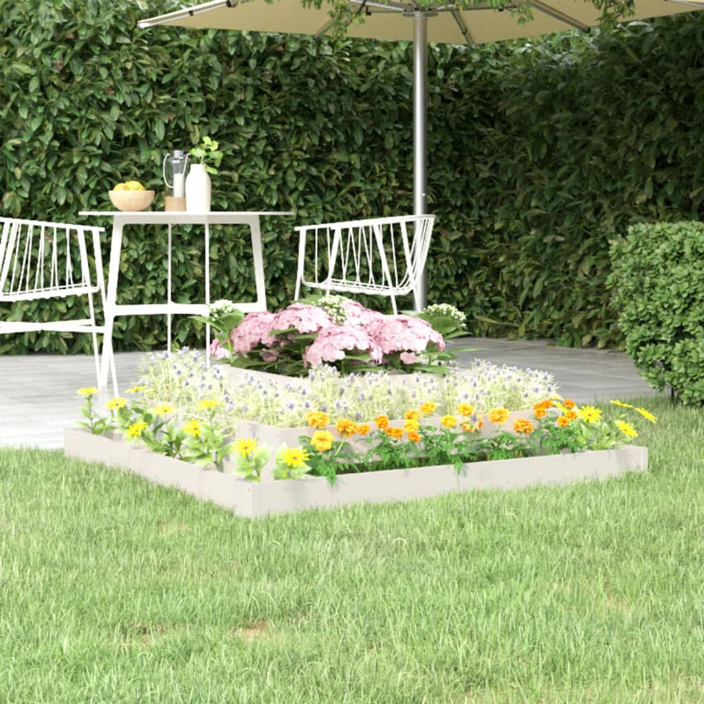 Vidaxx jardinière 110x110x27 cm bois de pin massif blanc