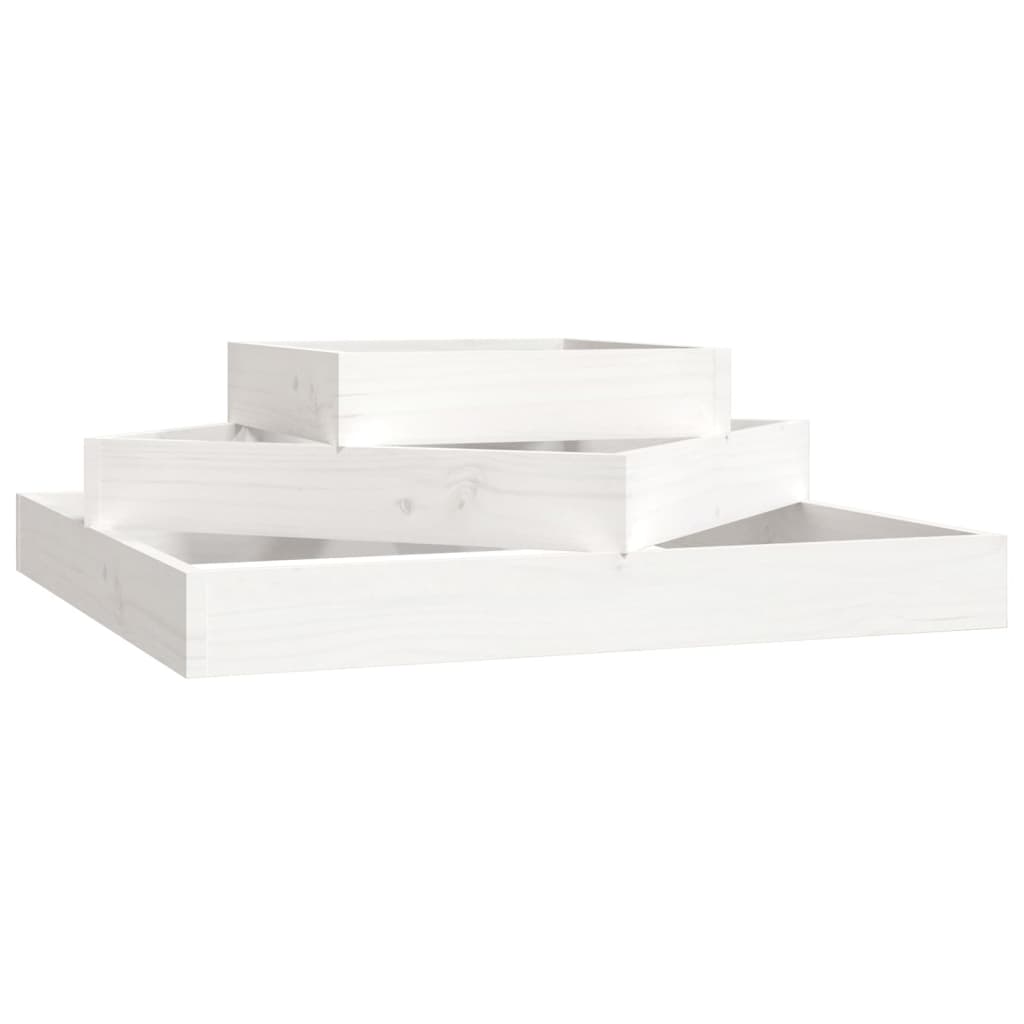 Vidaxx jardinière 83x83x27 cm bois de pin massif blanc
