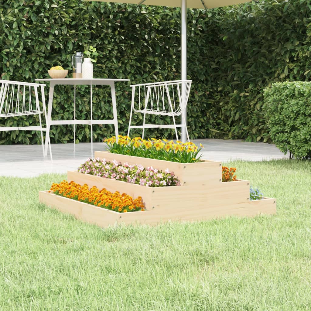 Vidaxx jardinière 80x80x27 cm bois de pin massif