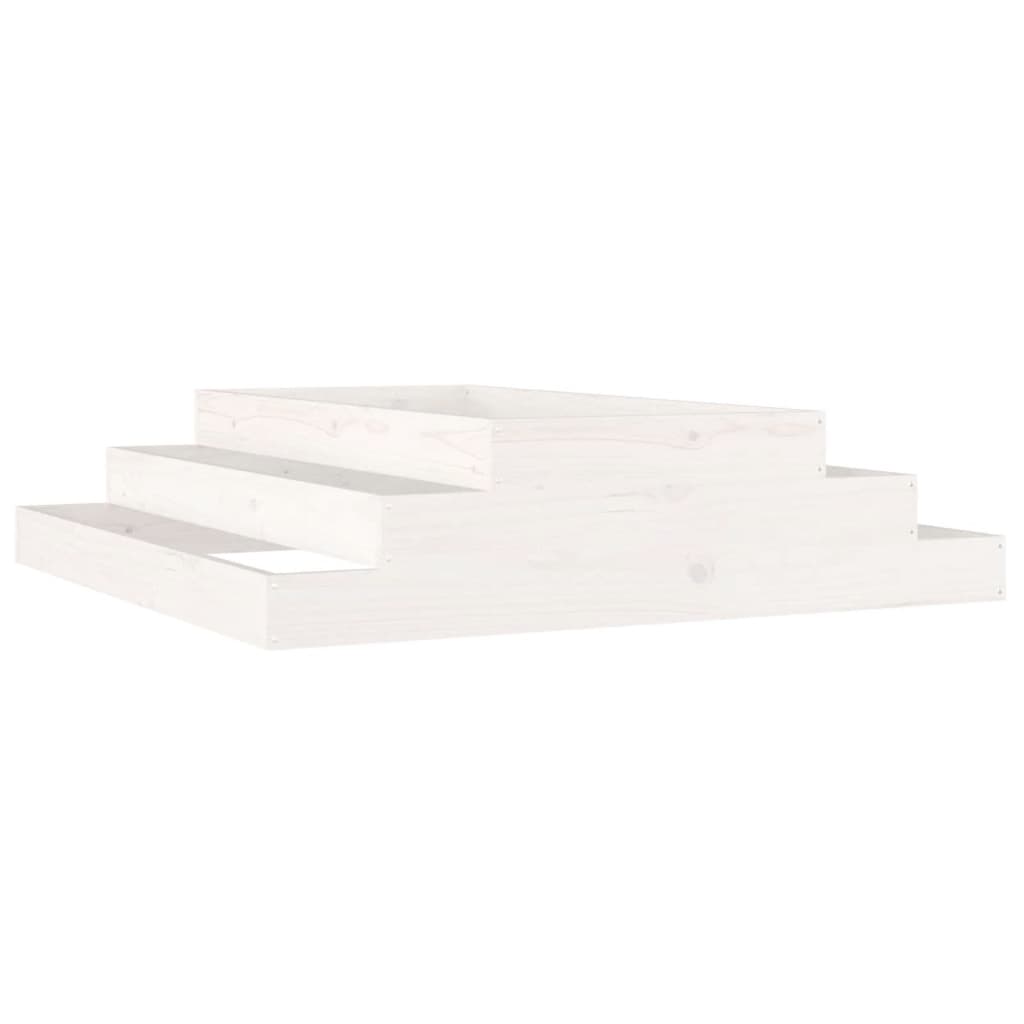 Vidaxx jardinière 110x110x27 cm bois de pin massif blanc
