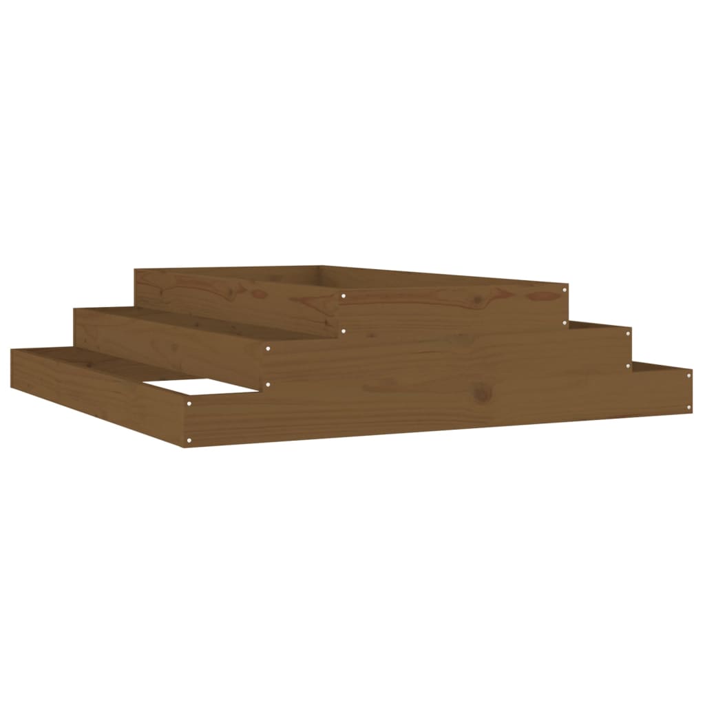 Vidaxx jardinière 110x110x27 cm bois de pin massif marron miel