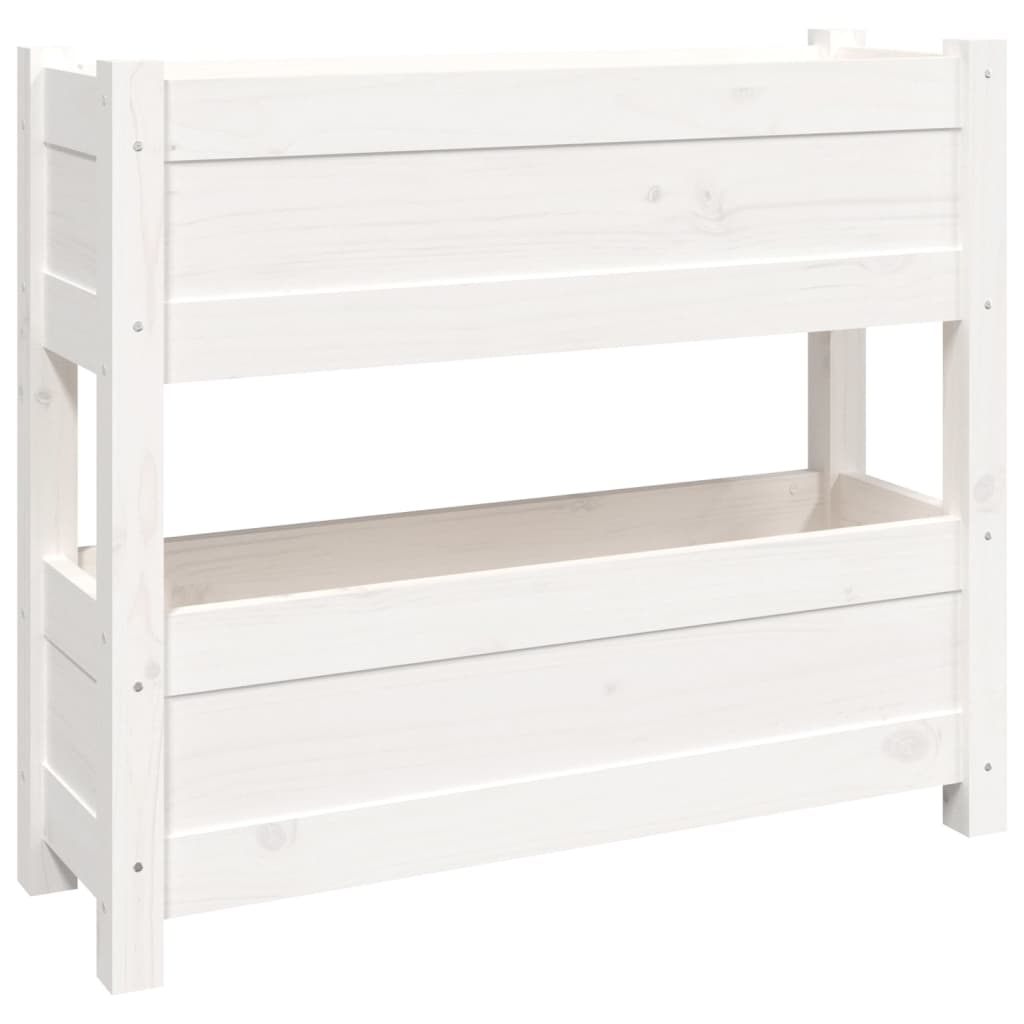 Vidaxx jardinière 77x25x66 cm bois de pin massif blanc