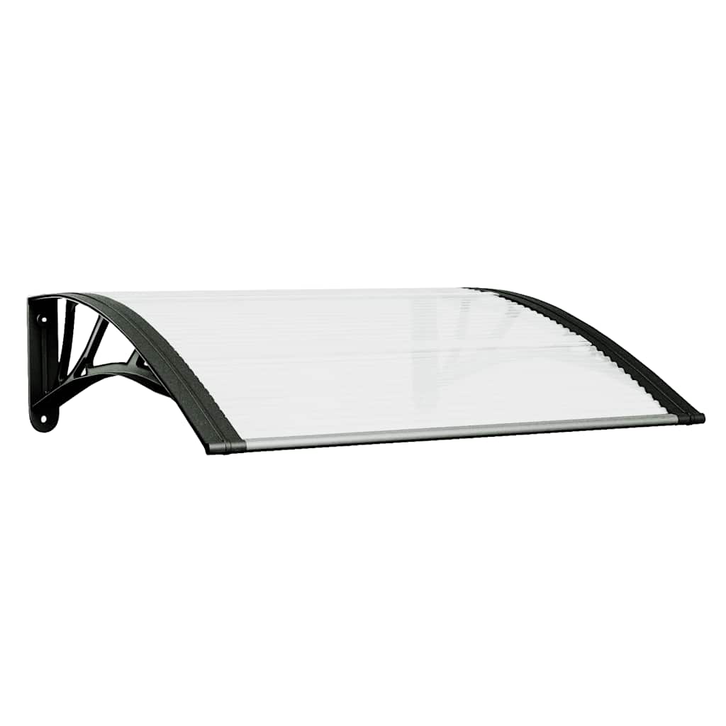 Vidaxx auvent de porte 80x75 cm polycarbonate noir et transparent