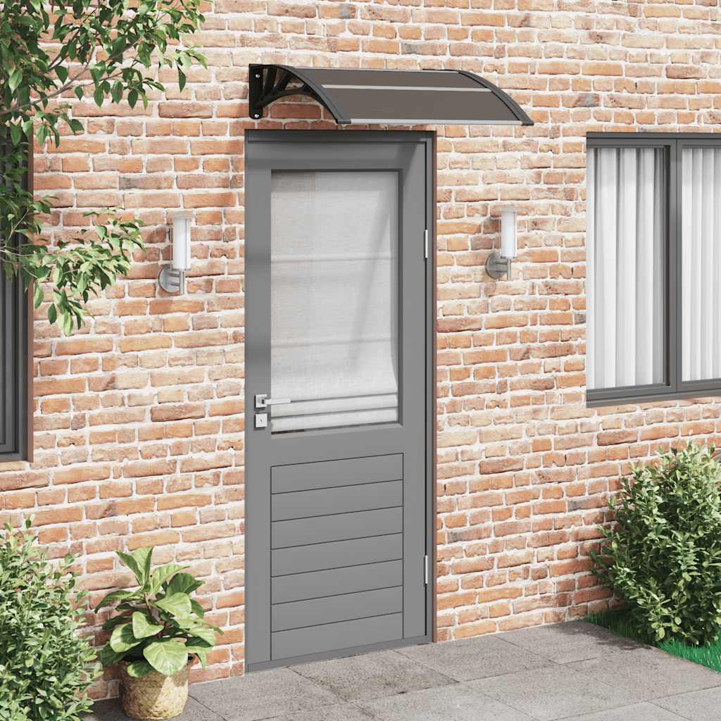 Vidaxx auvent de porte noir 80x75 cm polycarbonate