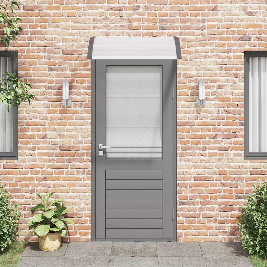 Vidaxx auvent de porte 100x75 cm polycarbonate noir et transparent