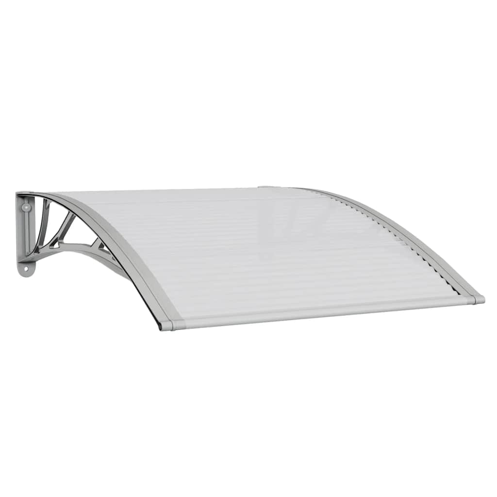 Vidaxx auvent de porte gris et transparent 100x75 cm polycarbonate