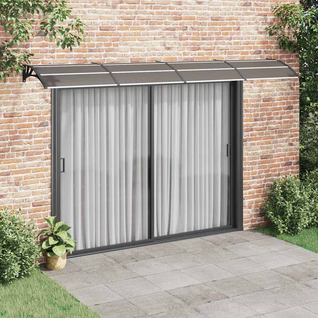 Vidaxx auvent de porte 400x100 cm polycarbonate noir