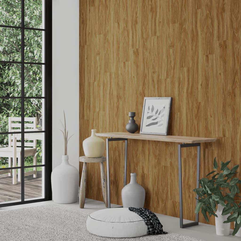 Vidaxx panneaux muraux aspect bois 2,06 m² PVC marron