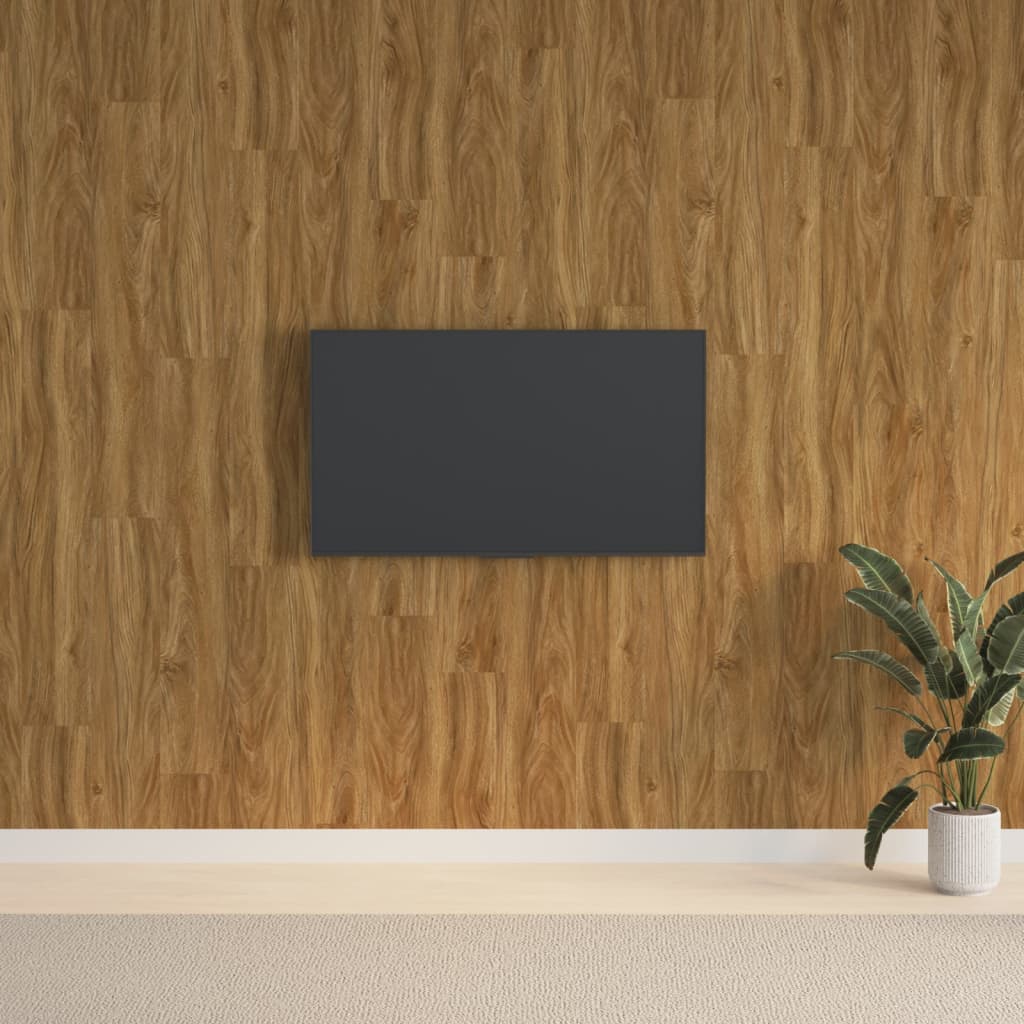 Vidaxx panneaux muraux aspect bois 2,06 m² PVC marron