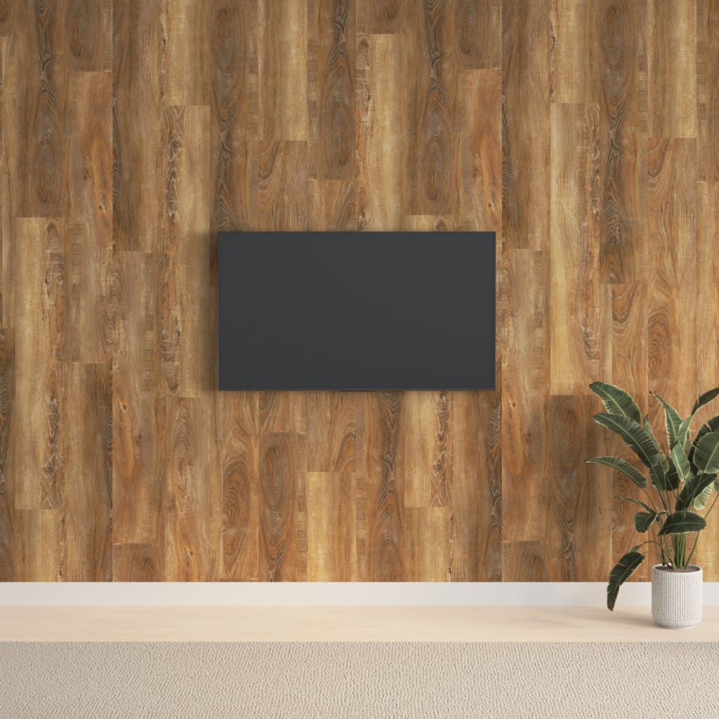 Vidaxx panneaux muraux aspect bois 2,06 m² PVC marron