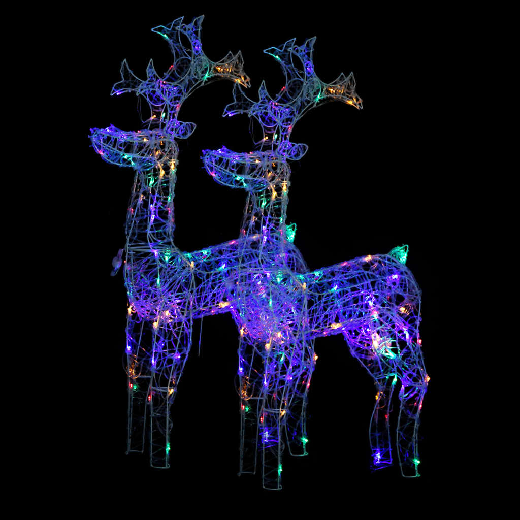 VidaXL décorations de Noël renne 2 pcs 60x16x100 cm acrylique