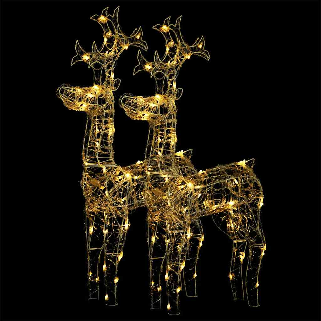 VidaXL décorations de Noël renne 2 pcs 60x16x100 cm acrylique