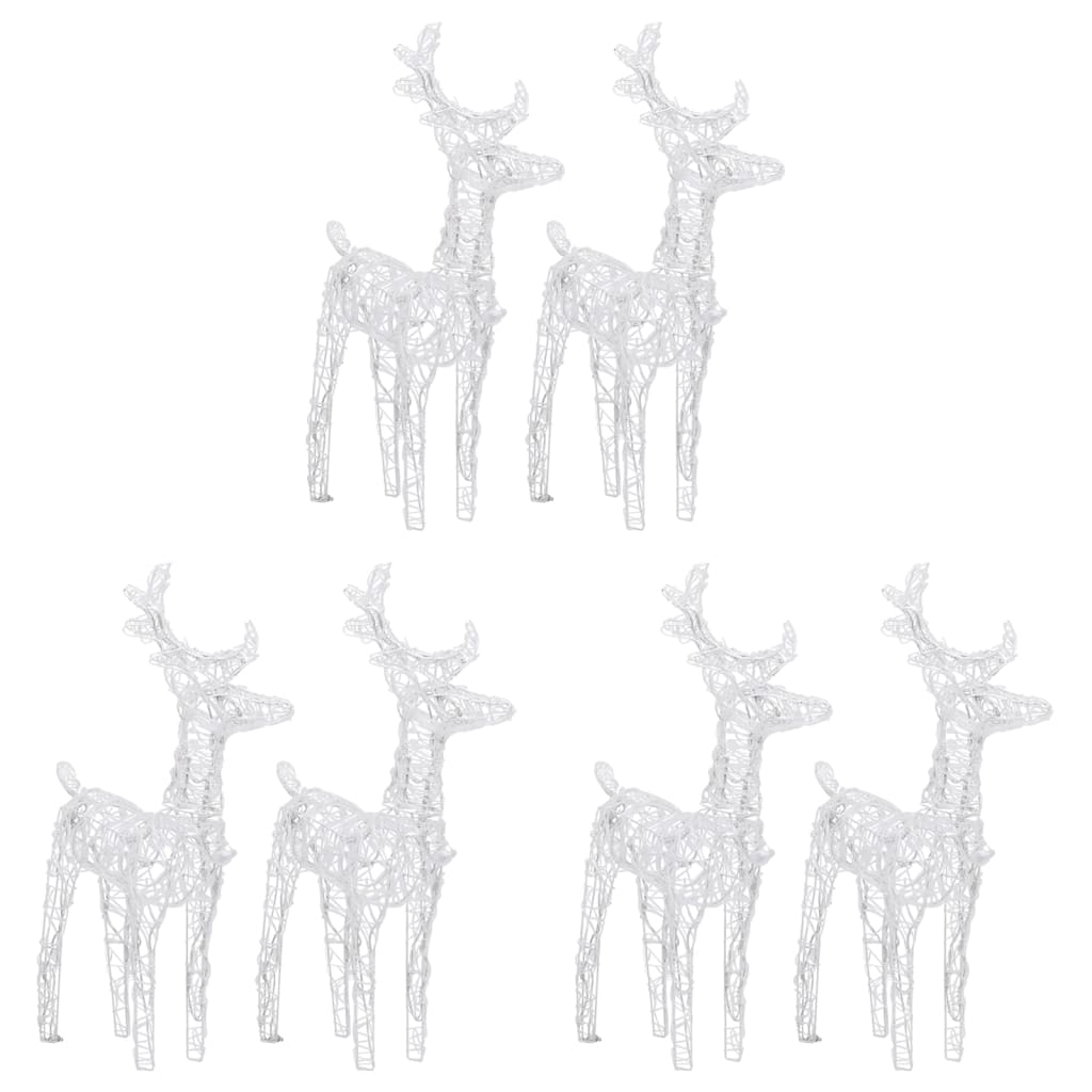VidaXL Renne de Noël 6 pcs 240 LED acrylique bleu