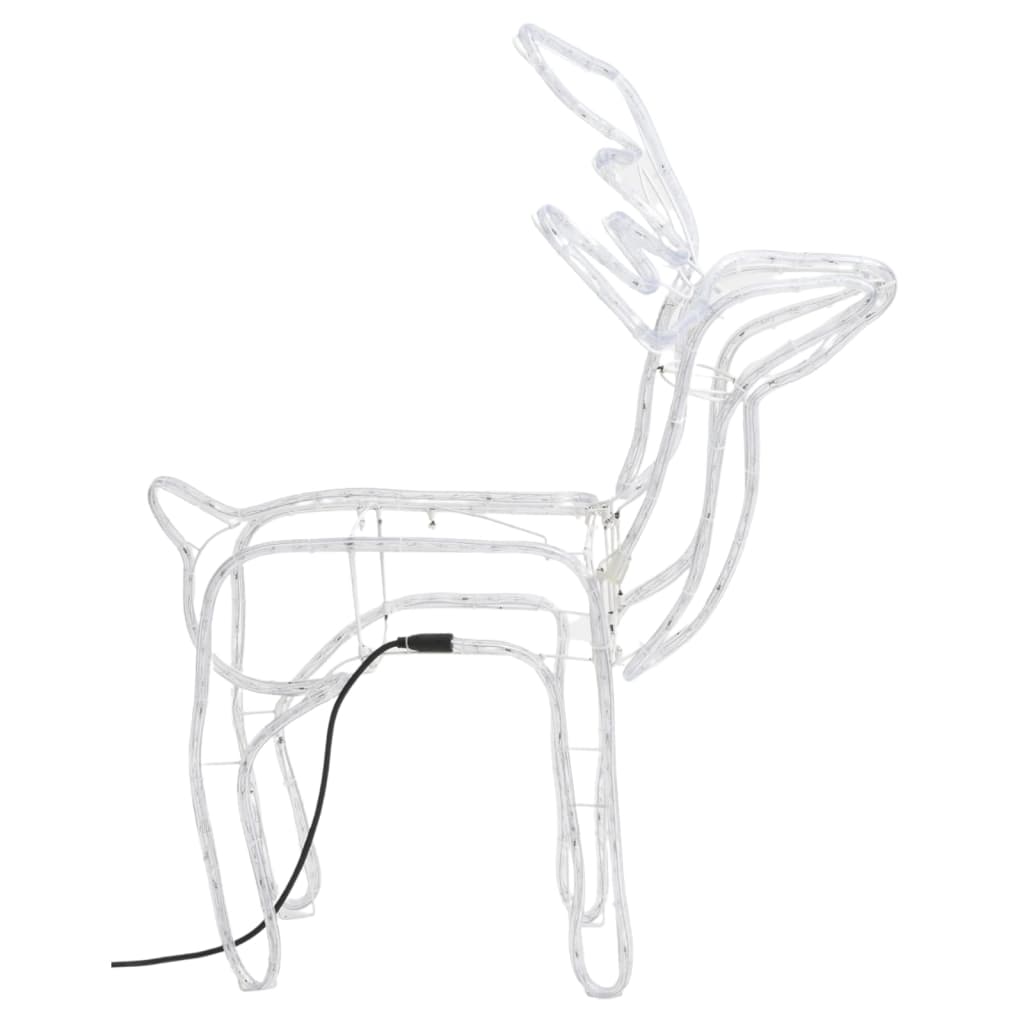 VidaXL figurine de Noël renne 3 pcs 76x42x87 cm blanc chaud