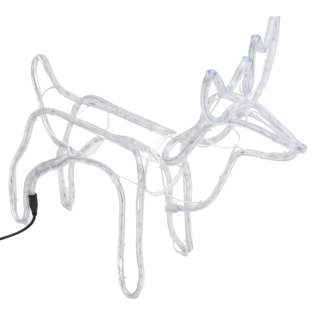 VidaXL figurine de Noël renne 2 pcs 60x30x60 cm blanc froid