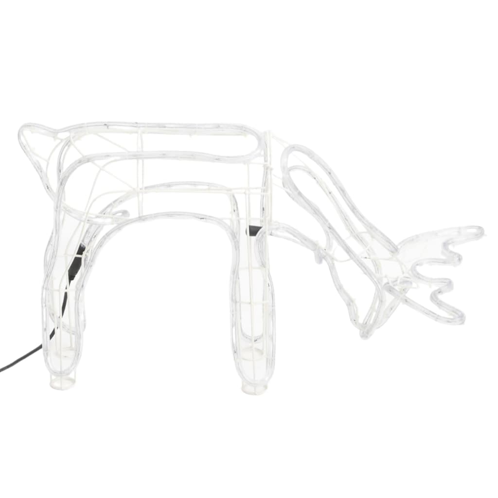 VidaXL ensemble de figurines de Noël 3 pièces renne blanc chaud