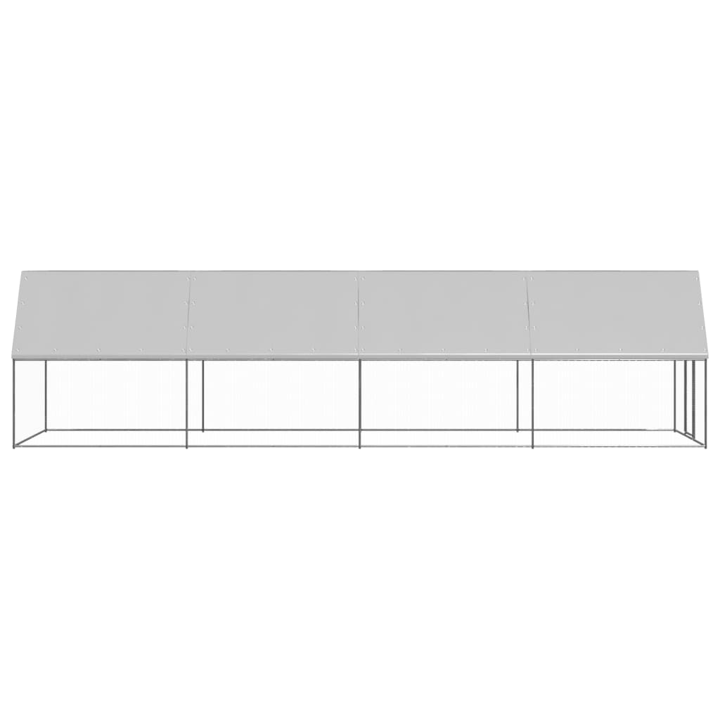 VidaXL Poulailler extérieur pour poules 2x8x2 m en acier galvanisé