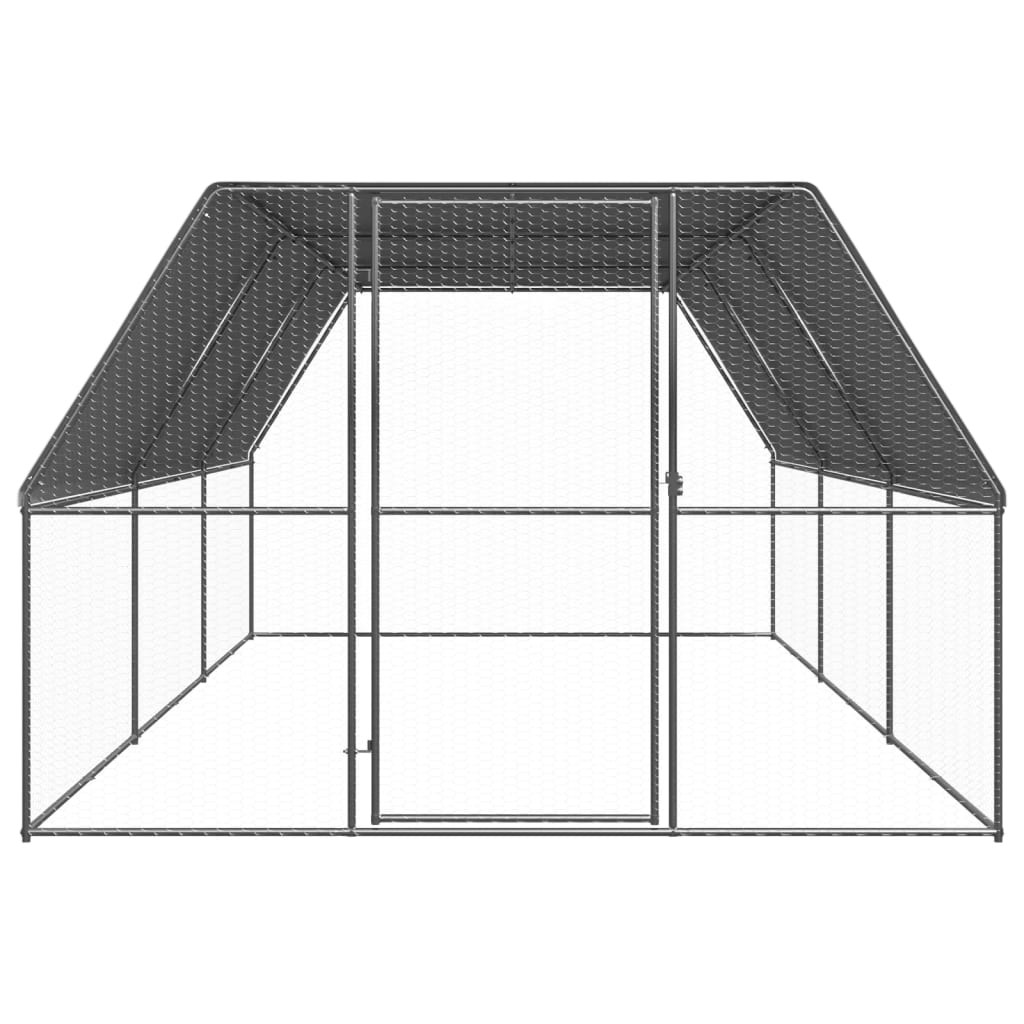 VidaXL Poulailler extérieur pour poules 3x6x2 m en acier galvanisé