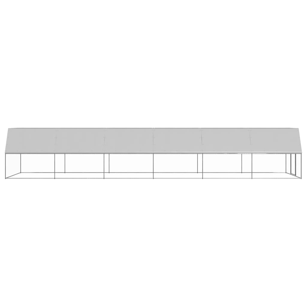VidaXL Poulailler extérieur pour poules 3x12x2 m en acier galvanisé