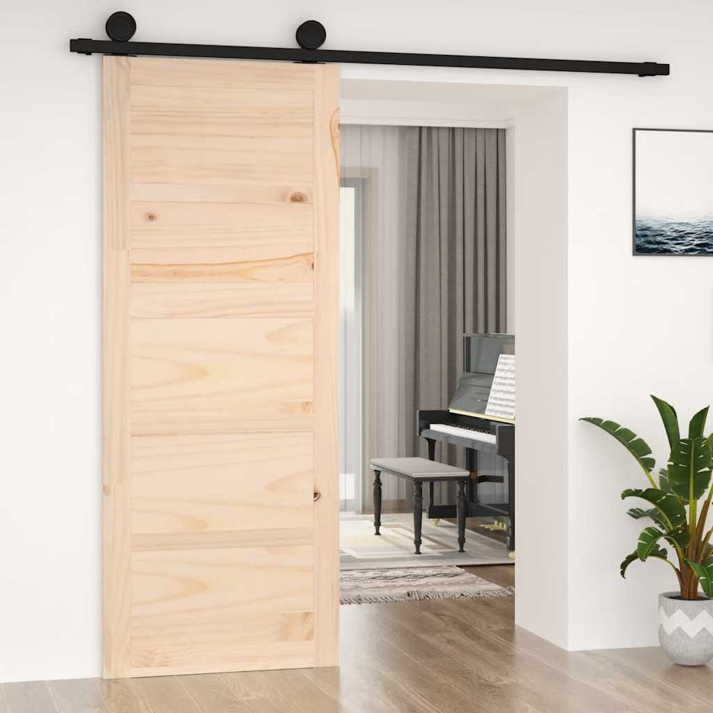 Vidaxx porte coulissante 80x1,8x204,5 cm bois de pin massif