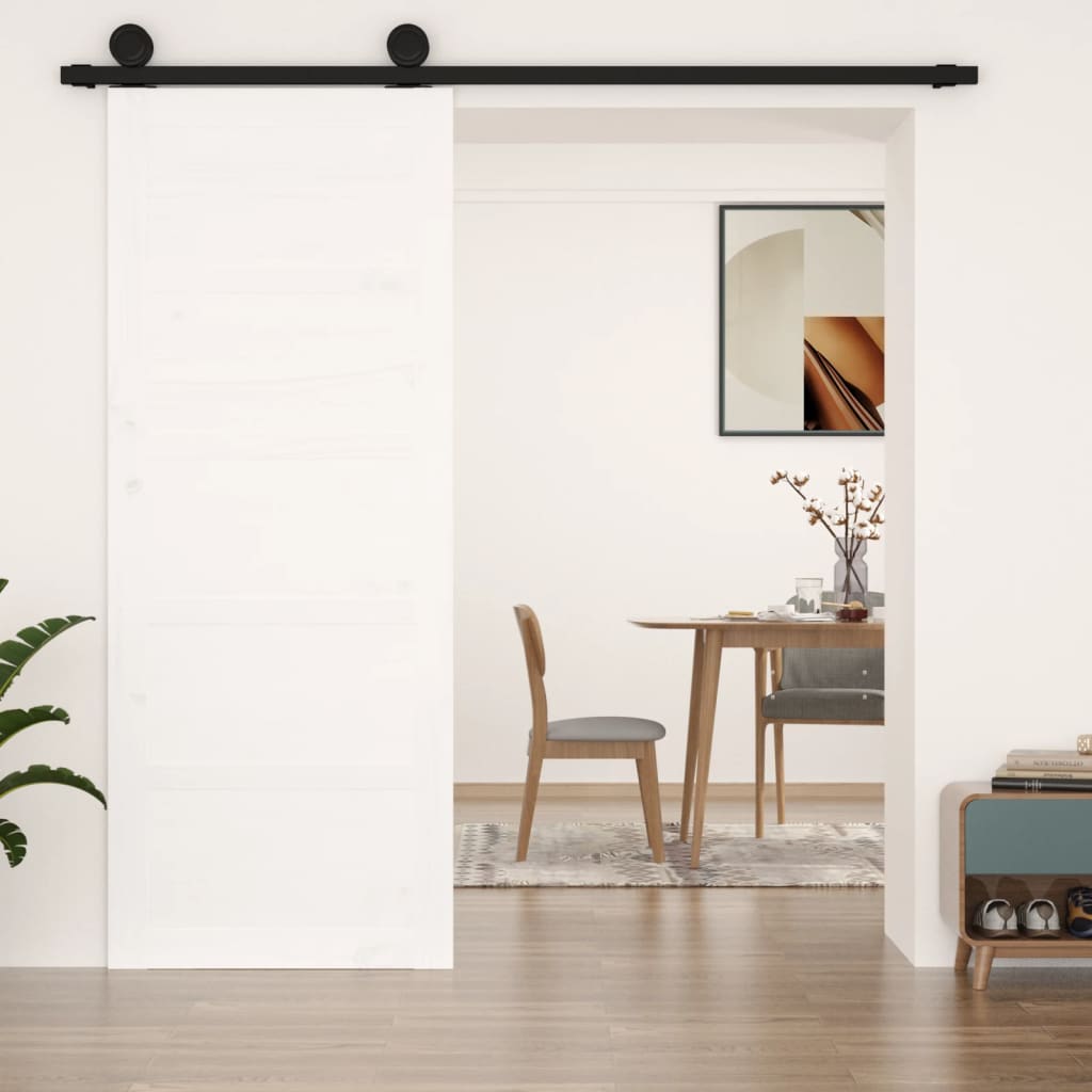 VidaXL Porte coulissante 80x1,8x204,5 cm bois de pin massif blanc