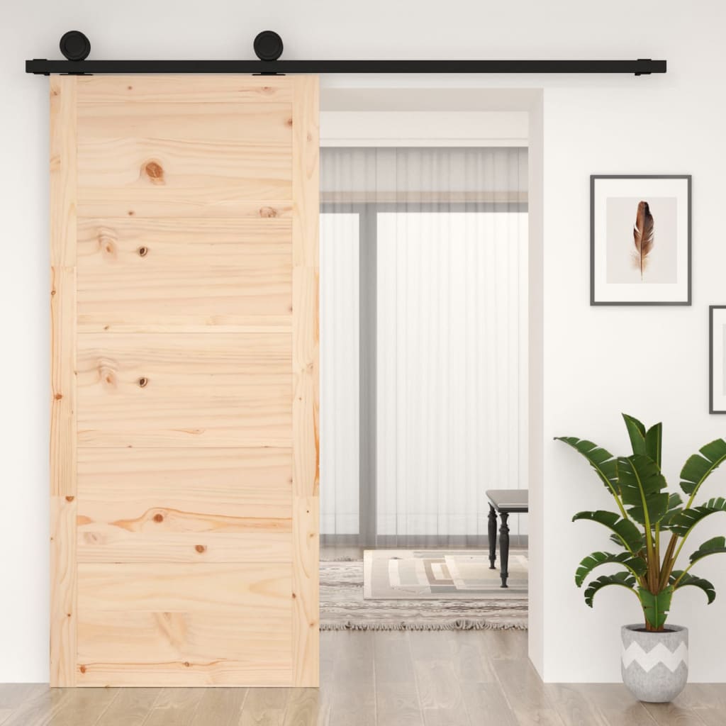 VidaXL Porte coulissante 90x1,8x204,5 cm bois de pin massif