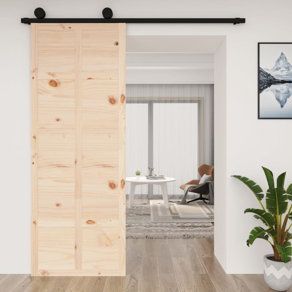 Vidaxx porte coulissante 80x1,8x214 cm bois de pin massif